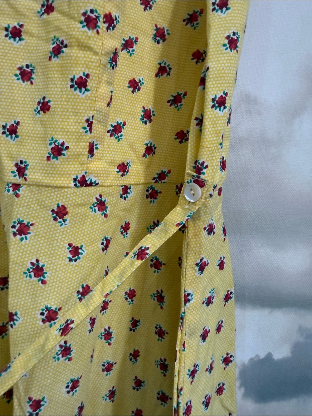 April Cornell Yellow Floral Prairie Dress Cottagecore Fairytale Whimsical Medium - Picture 5 of 8